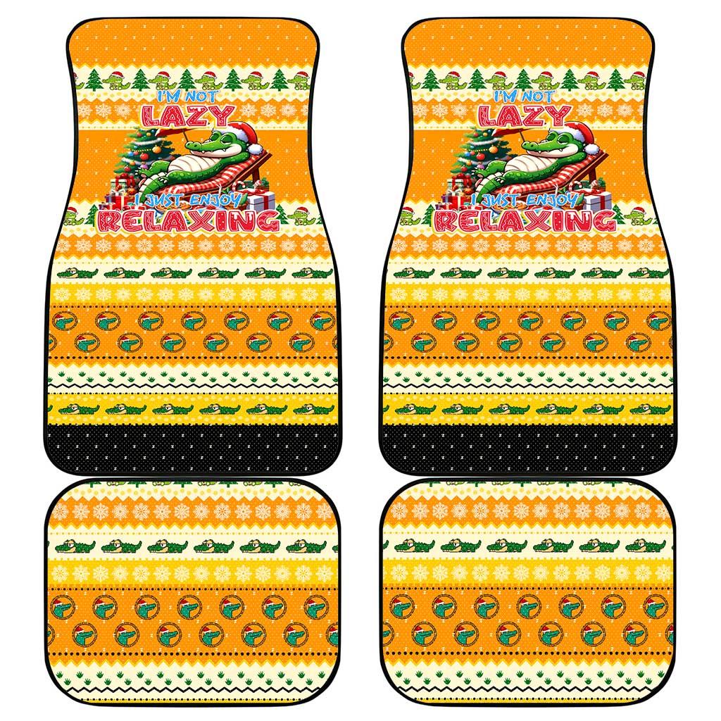 Crocodile Mezzy Christmas Car Mats Funny Style - Wonder Print Shop