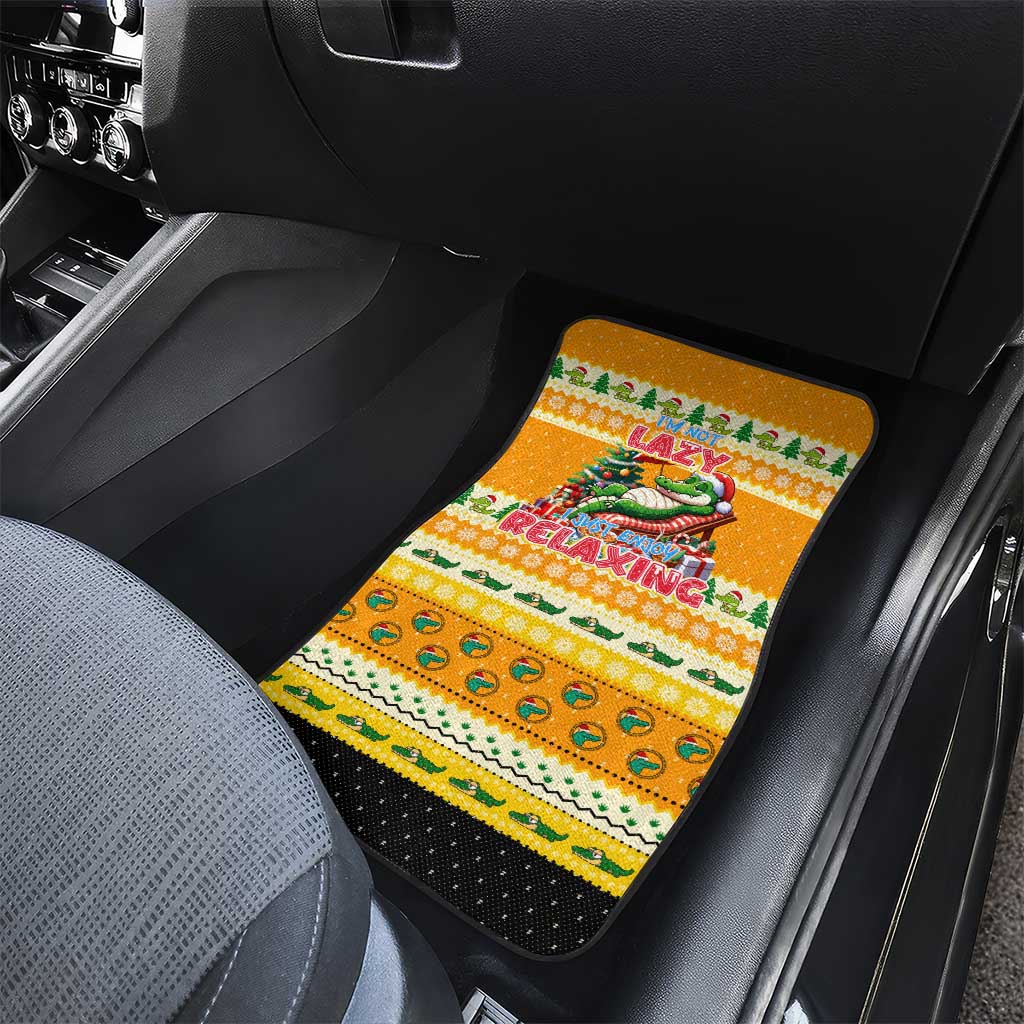 Crocodile Mezzy Christmas Car Mats Funny Style - Wonder Print Shop