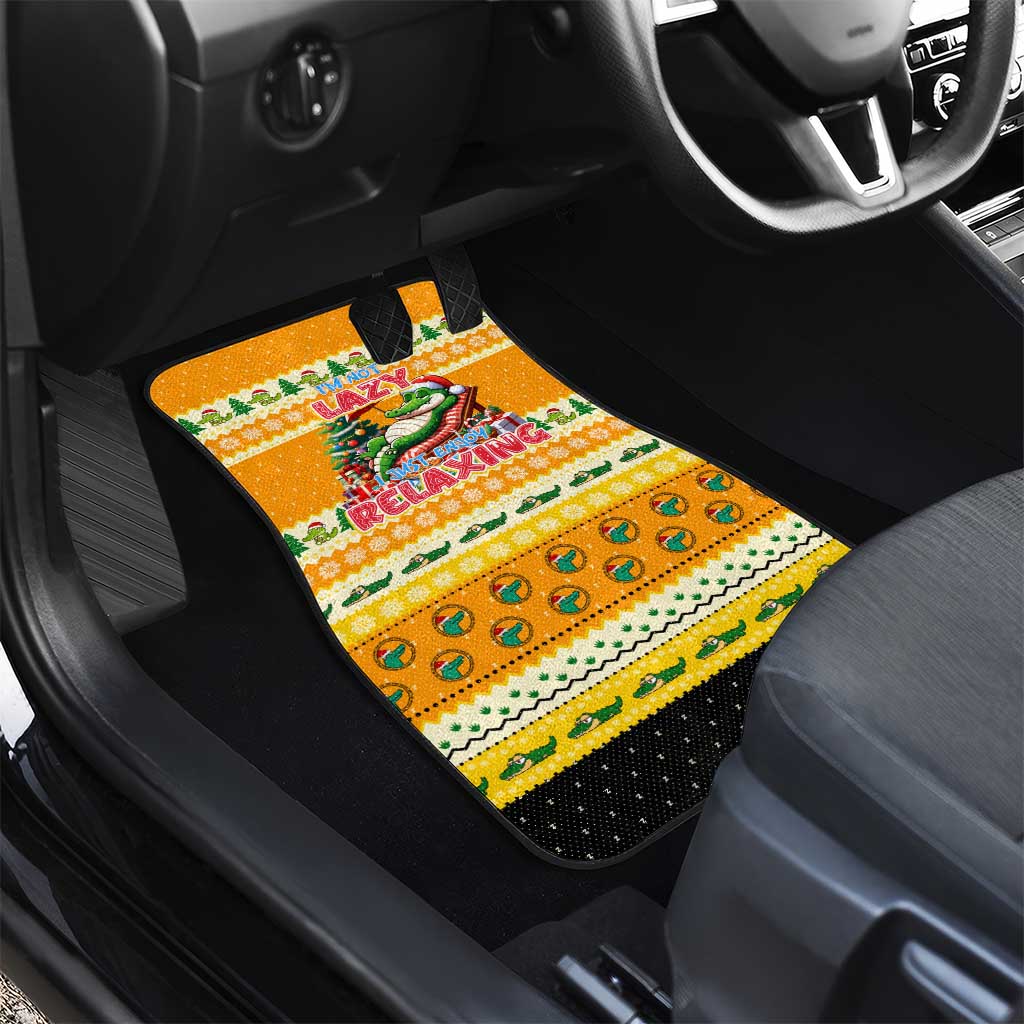Crocodile Mezzy Christmas Car Mats Funny Style - Wonder Print Shop