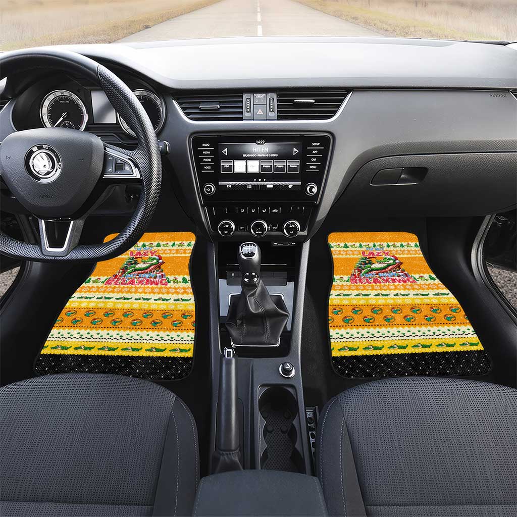 Crocodile Mezzy Christmas Car Mats Funny Style - Wonder Print Shop