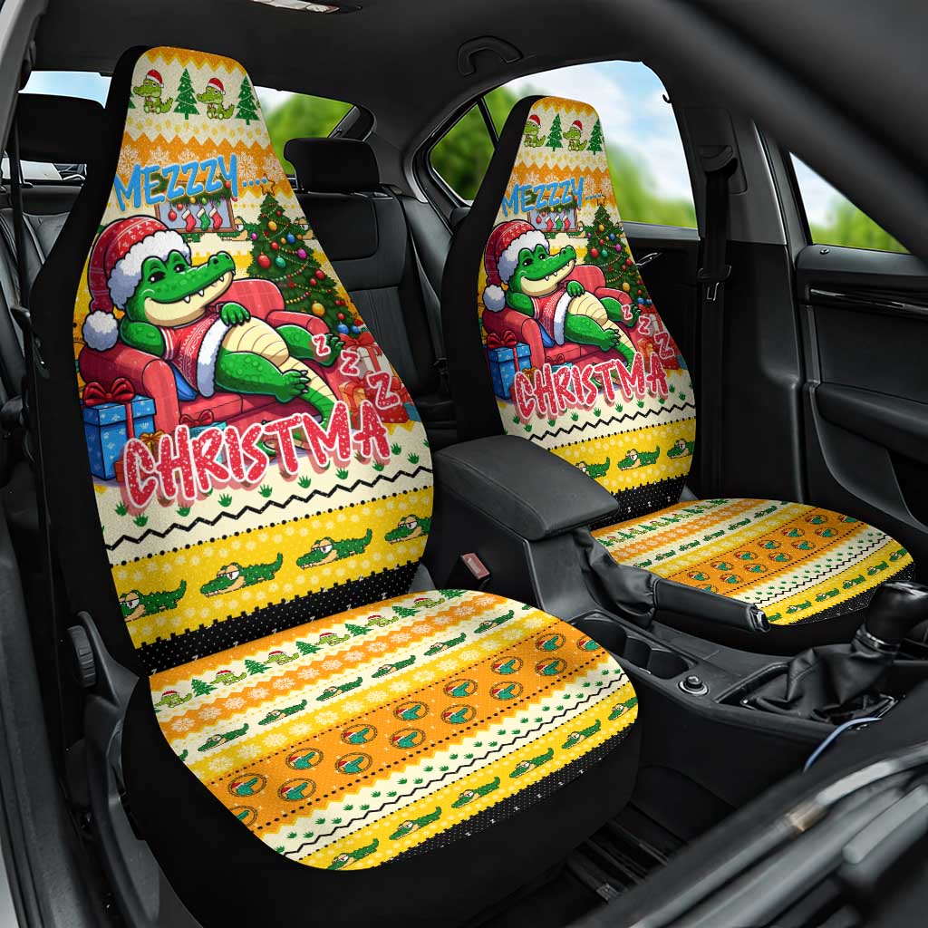 Crocodile Mezzy Christmas Car Seat Cover Funny Style - Wonder Print Shop