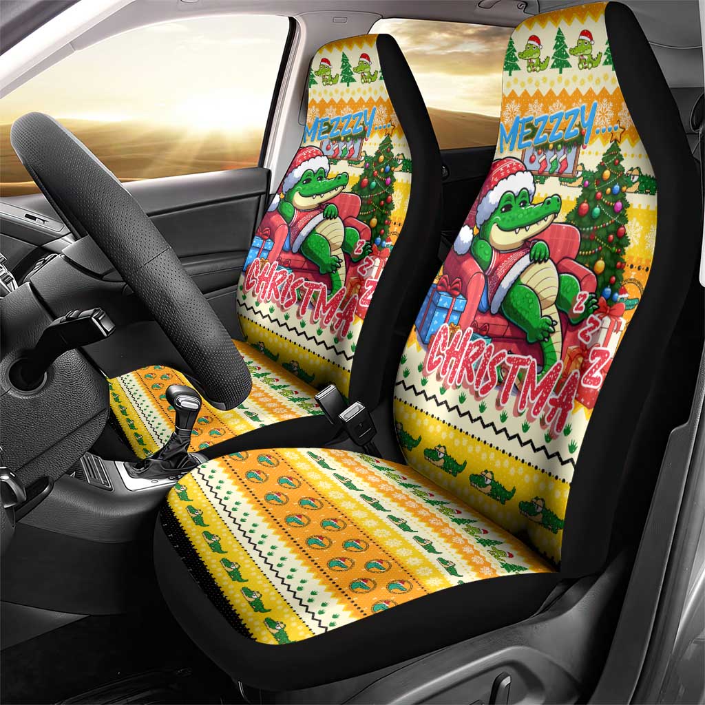 Crocodile Mezzy Christmas Car Seat Cover Funny Style - Wonder Print Shop