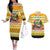 Crocodile Mezzy Christmas Couples Matching Off The Shoulder Long Sleeve Dress and Hawaiian Shirt Funny Style - Wonder Print Shop