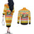 Crocodile Mezzy Christmas Couples Matching Off The Shoulder Long Sleeve Dress and Long Sleeve Button Shirt Funny Style