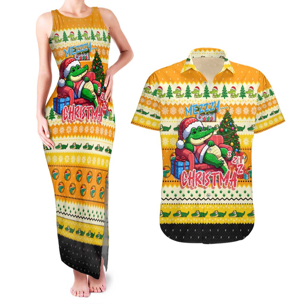 Crocodile Mezzy Christmas Couples Matching Tank Maxi Dress and Hawaiian Shirt Funny Style - Wonder Print Shop