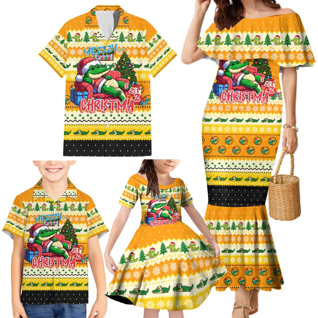 Crocodile Mezzy Christmas Family Matching Mermaid Dress and Hawaiian Shirt Funny Style - Wonder Print Shop