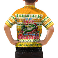 Crocodile Mezzy Christmas Family Matching Off The Shoulder Long Sleeve Dress and Hawaiian Shirt Funny Style - Wonder Print Shop