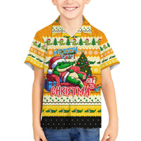 Crocodile Mezzy Christmas Family Matching Off The Shoulder Long Sleeve Dress and Hawaiian Shirt Funny Style - Wonder Print Shop