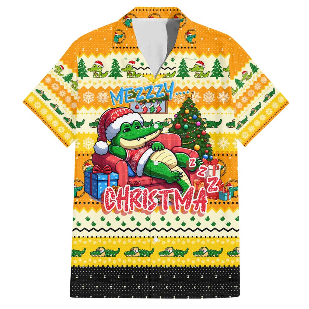 Crocodile Mezzy Christmas Family Matching Off Shoulder Short Dress and Hawaiian Shirt Funny Style - Wonder Print Shop