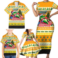 Crocodile Mezzy Christmas Family Matching Short Sleeve Bodycon Dress and Hawaiian Shirt Funny Style - Wonder Print Shop