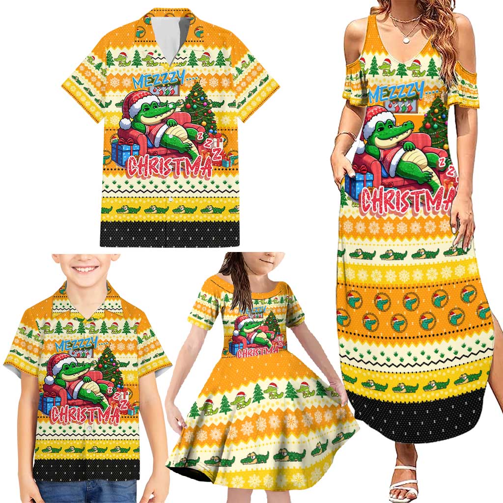 Crocodile Mezzy Christmas Family Matching Summer Maxi Dress and Hawaiian Shirt Funny Style - Wonder Print Shop