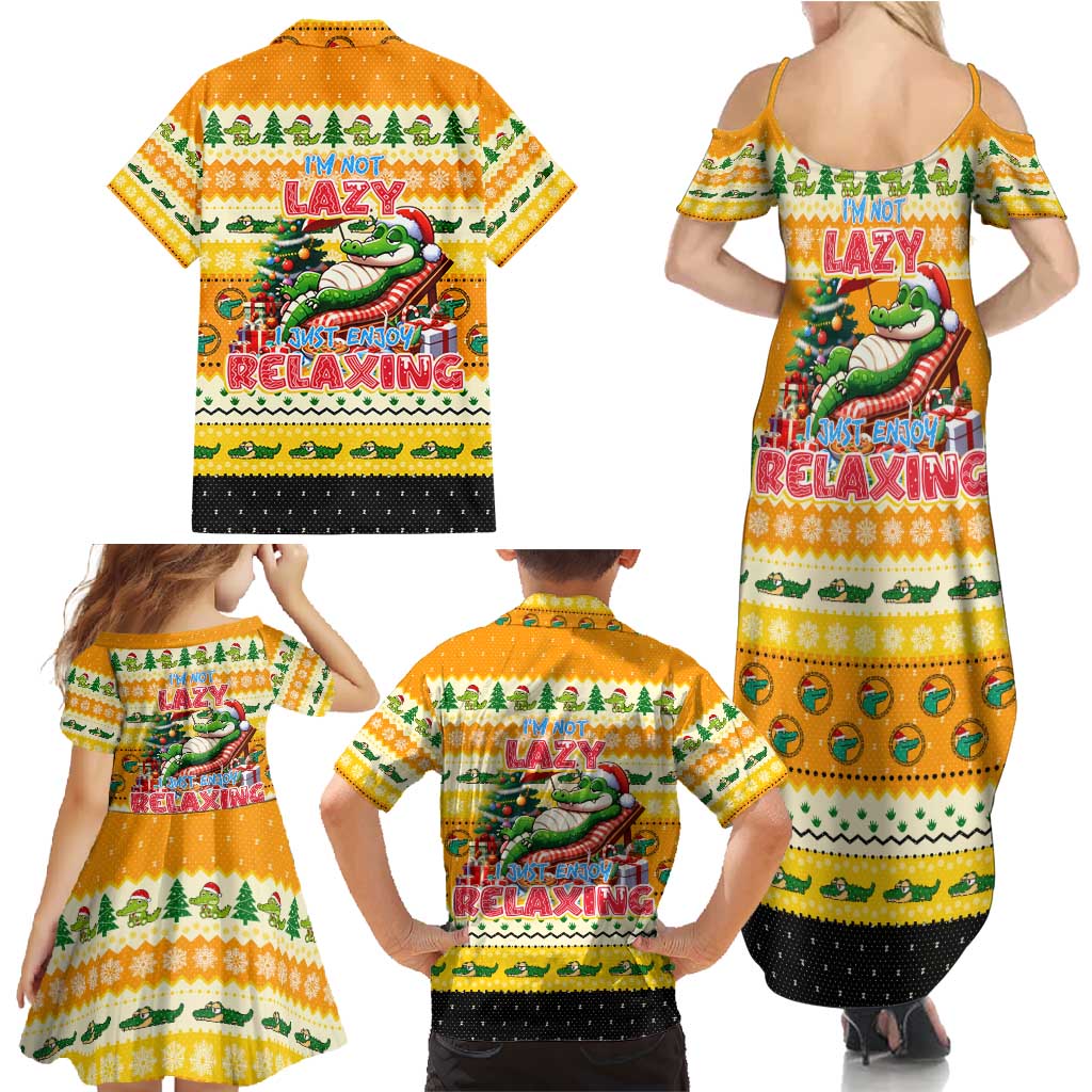 Crocodile Mezzy Christmas Family Matching Summer Maxi Dress and Hawaiian Shirt Funny Style - Wonder Print Shop