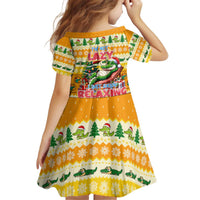 Crocodile Mezzy Christmas Kid Short Sleeve Dress Funny Style - Wonder Print Shop