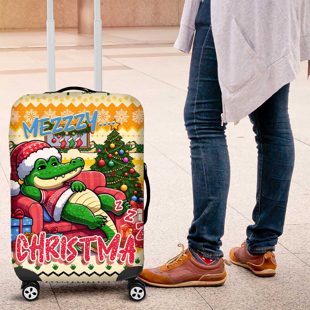 Crocodile Mezzy Christmas Luggage Cover Funny Style - Wonder Print Shop