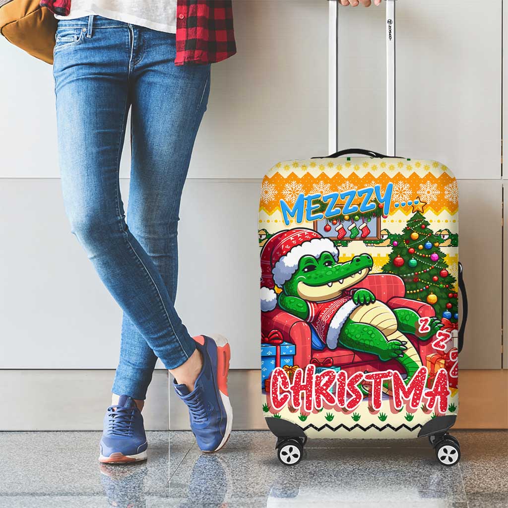 Crocodile Mezzy Christmas Luggage Cover Funny Style - Wonder Print Shop