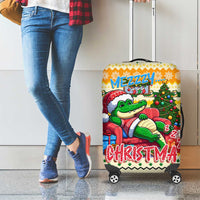 Crocodile Mezzy Christmas Luggage Cover Funny Style - Wonder Print Shop