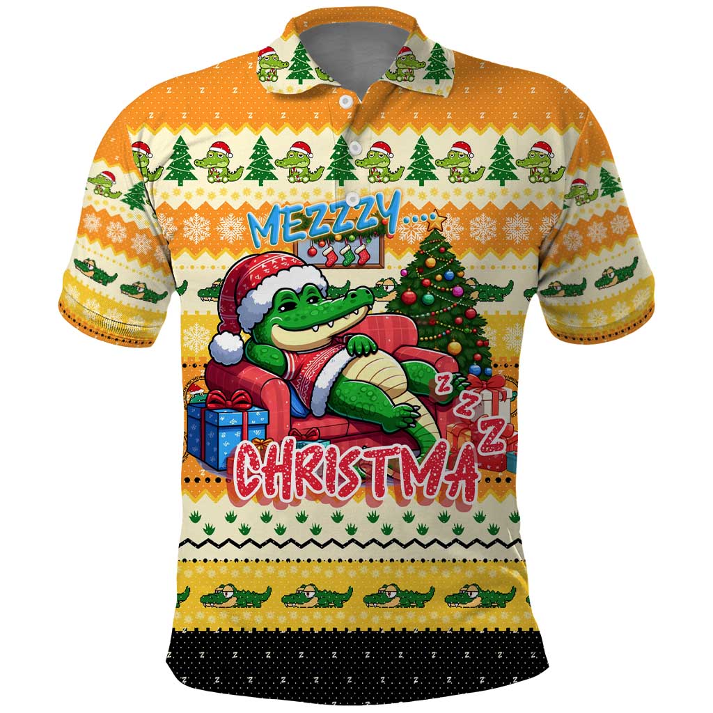 Crocodile Mezzy Christmas Polo Shirt Funny Style - Wonder Print Shop