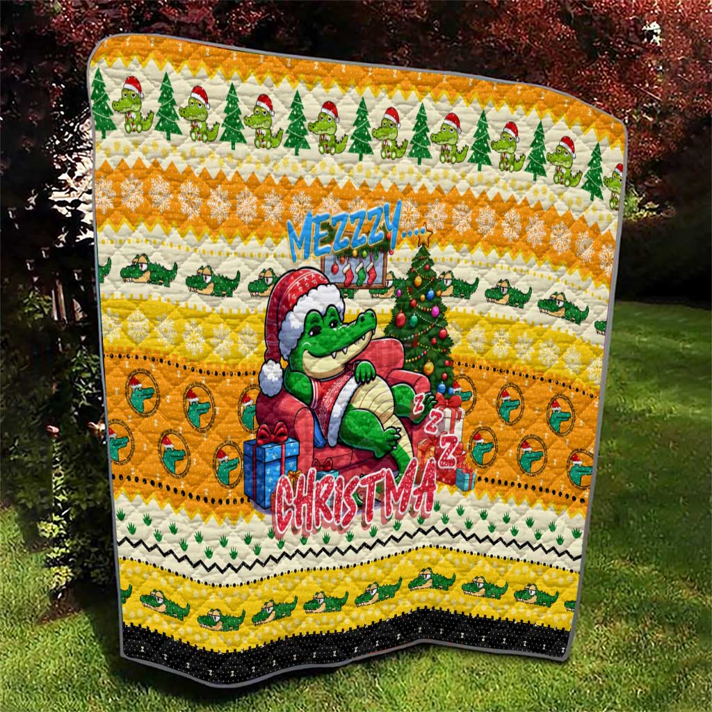 Crocodile Mezzy Christmas Quilt Funny Style - Wonder Print Shop
