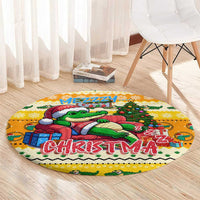 Crocodile Mezzy Christmas Round Carpet Funny Style