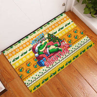 Crocodile Mezzy Christmas Rubber Doormat Funny Style - Wonder Print Shop