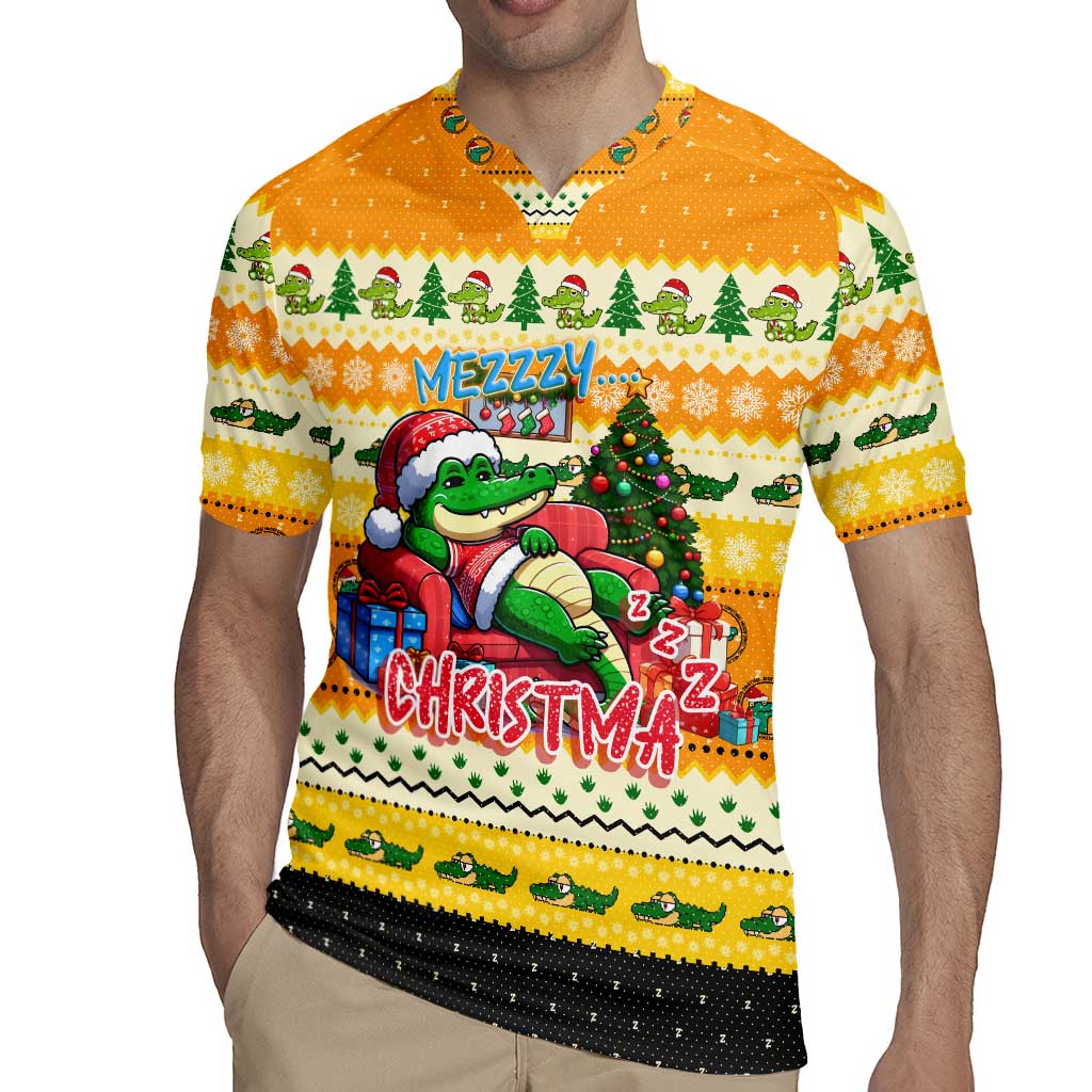 Crocodile Mezzy Christmas Rugby Jersey Funny Style - Wonder Print Shop