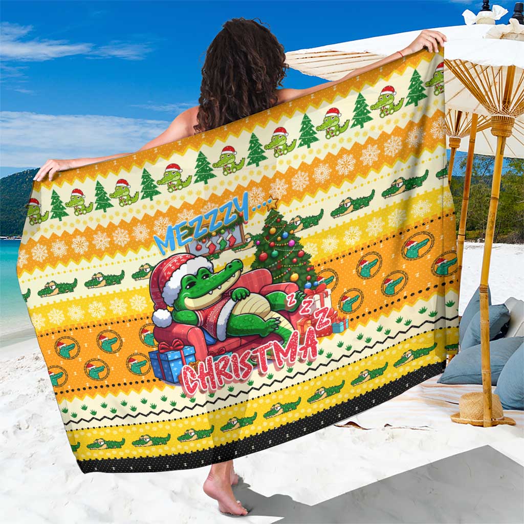 Crocodile Mezzy Christmas Sarong Funny Style - Wonder Print Shop