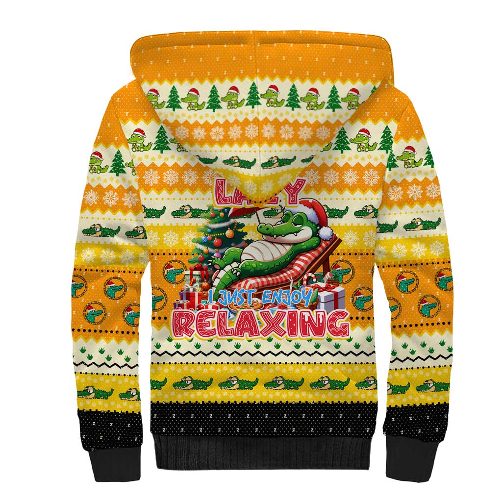 Crocodile Mezzy Christmas Sherpa Hoodie Funny Style - Wonder Print Shop
