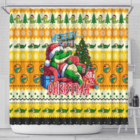 Crocodile Mezzy Christmas Shower Curtain Funny Style