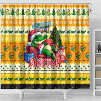 Crocodile Mezzy Christmas Shower Curtain Funny Style