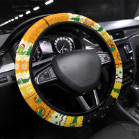 Crocodile Mezzy Christmas Steering Wheel Cover Funny Style - Wonder Print Shop