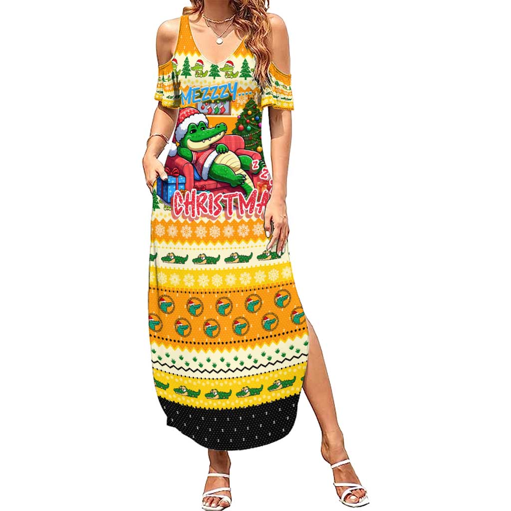 Crocodile Mezzy Christmas Summer Maxi Dress Funny Style - Wonder Print Shop