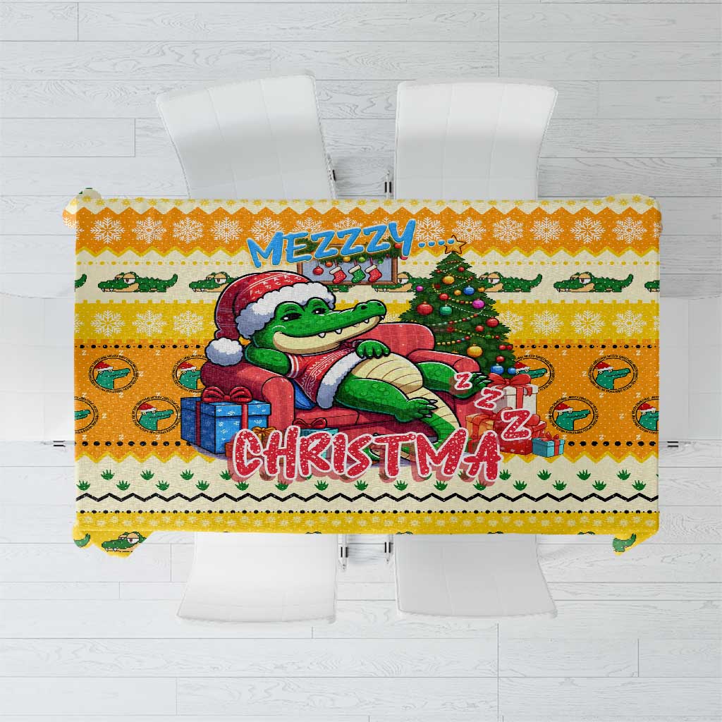 Crocodile Mezzy Christmas Tablecloth Funny Style - Wonder Print Shop