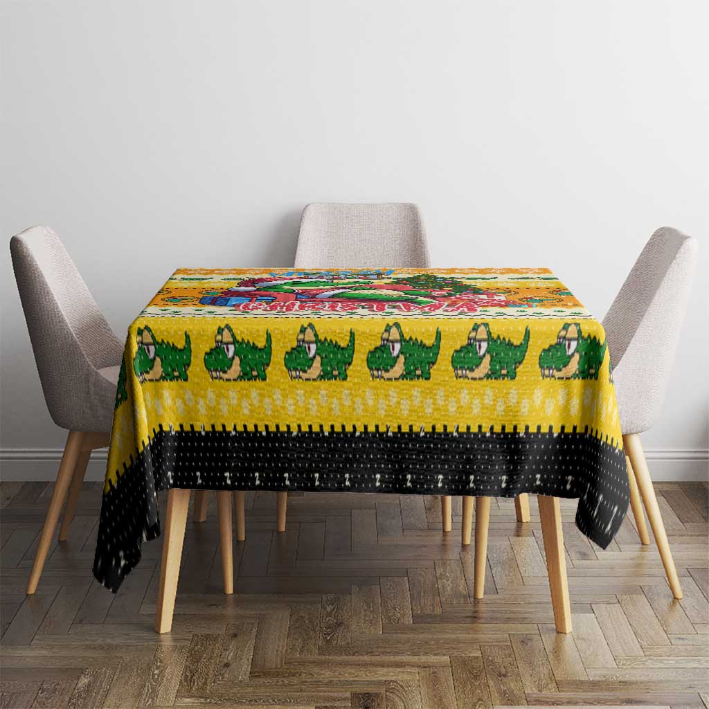 Crocodile Mezzy Christmas Tablecloth Funny Style - Wonder Print Shop