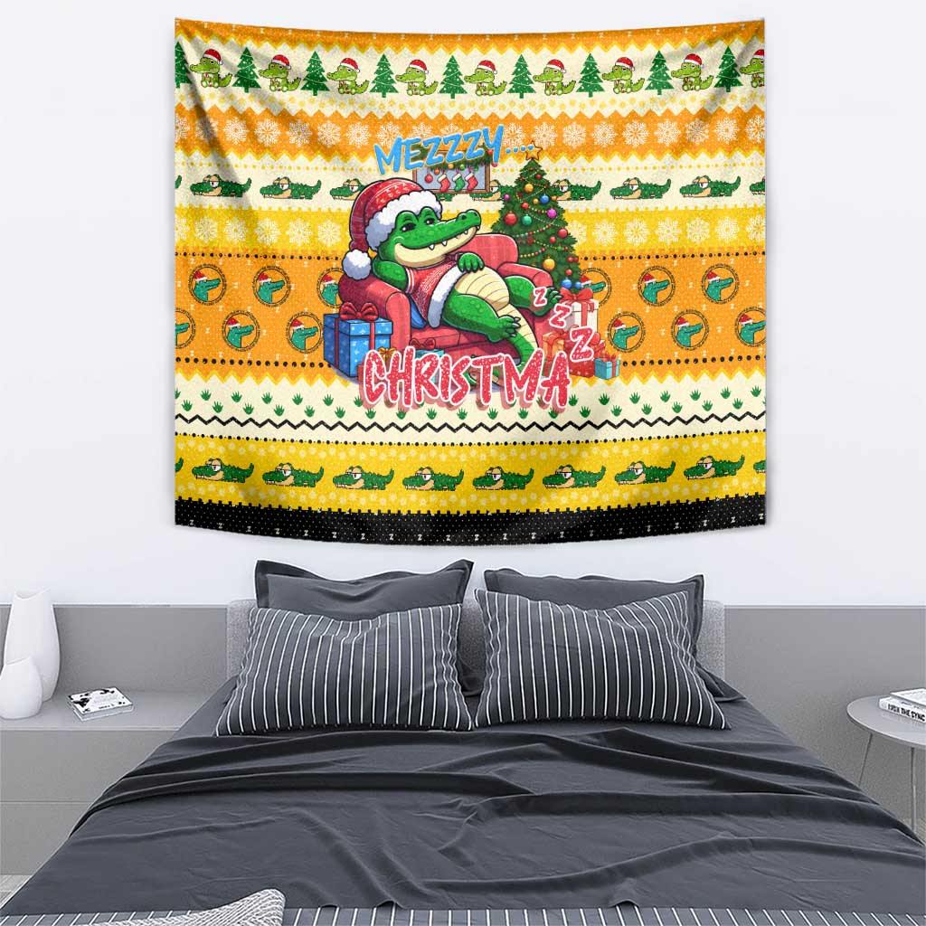 Crocodile Mezzy Christmas Tapestry Funny Style - Wonder Print Shop