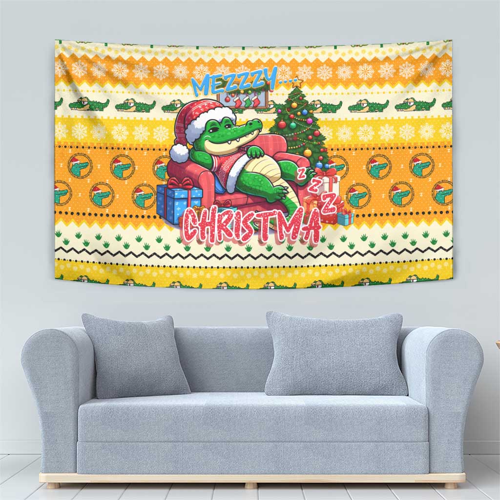 Crocodile Mezzy Christmas Tapestry Funny Style - Wonder Print Shop