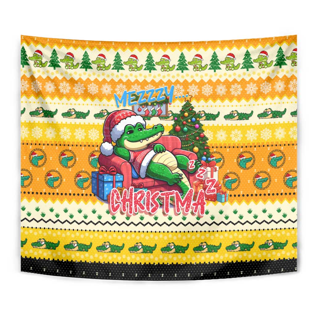 Crocodile Mezzy Christmas Tapestry Funny Style - Wonder Print Shop