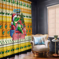 Crocodile Mezzy Christmas Window Curtain Funny Style - Wonder Print Shop