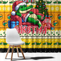 Crocodile Mezzy Christmas Window Curtain Funny Style - Wonder Print Shop