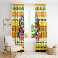 Crocodile Mezzy Christmas Window Curtain Funny Style - Wonder Print Shop