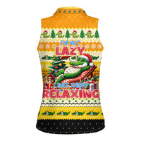 Crocodile Mezzy Christmas Women Sleeveless Polo Shirt Funny Style - Wonder Print Shop
