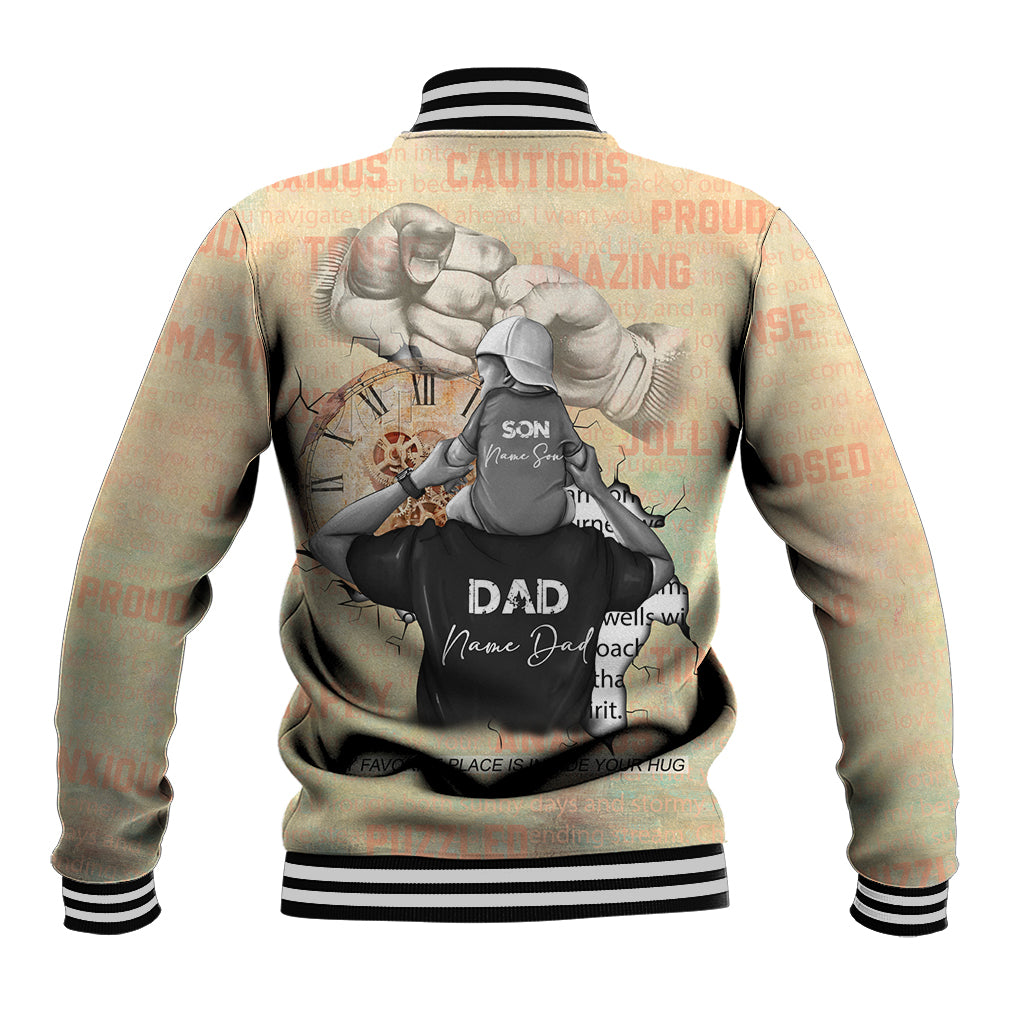 Personalized Father And Son Baseball Jacket Gift for Dad - Wonder Print Shop