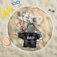 Personalized Father And Son Beach Blanket Gift for Dad - Wonder Print Shop