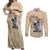 Personalized Father And Son Couples Matching Off Shoulder Maxi Dress and Long Sleeve Button Shirt Gift for Dad - Wonder Print Shop