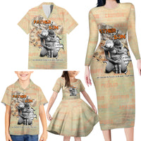 Personalized Father And Son Family Matching Long Sleeve Bodycon Dress and Hawaiian Shirt Gift for Dad - Wonder Print Shop