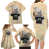 Personalized Father And Son Family Matching Long Sleeve Bodycon Dress and Hawaiian Shirt Gift for Dad - Wonder Print Shop