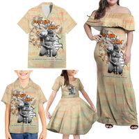 Personalized Father And Son Family Matching Off Shoulder Maxi Dress and Hawaiian Shirt Gift for Dad - Wonder Print Shop