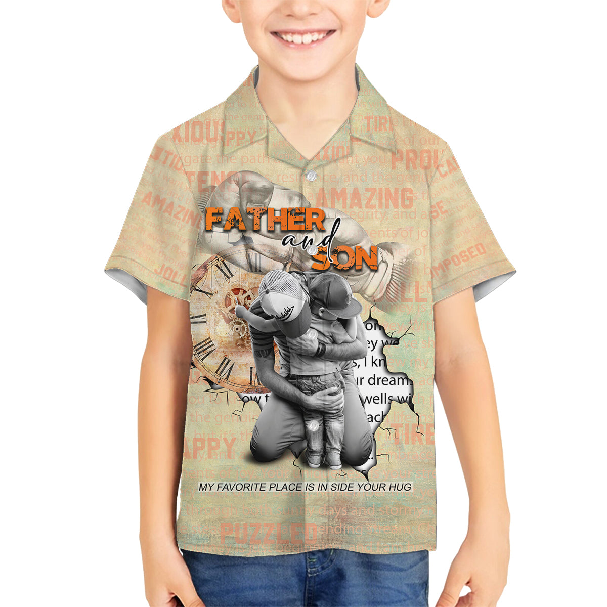 Personalized Father And Son Family Matching Puletasi and Hawaiian Shirt Gift for Dad - Wonder Print Shop