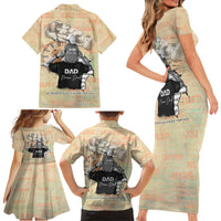 Personalized Father And Son Family Matching Short Sleeve Bodycon Dress and Hawaiian Shirt Gift for Dad - Wonder Print Shop