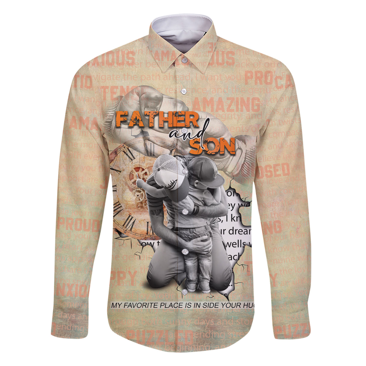 Personalized Father And Son Family Matching Short Sleeve Bodycon Dress and Hawaiian Shirt Gift for Dad - Wonder Print Shop