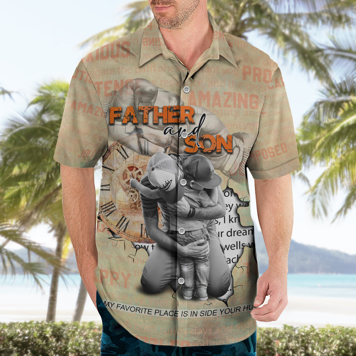 Personalized Father And Son Hawaiian Shirt Gift for Dad - Wonder Print Shop